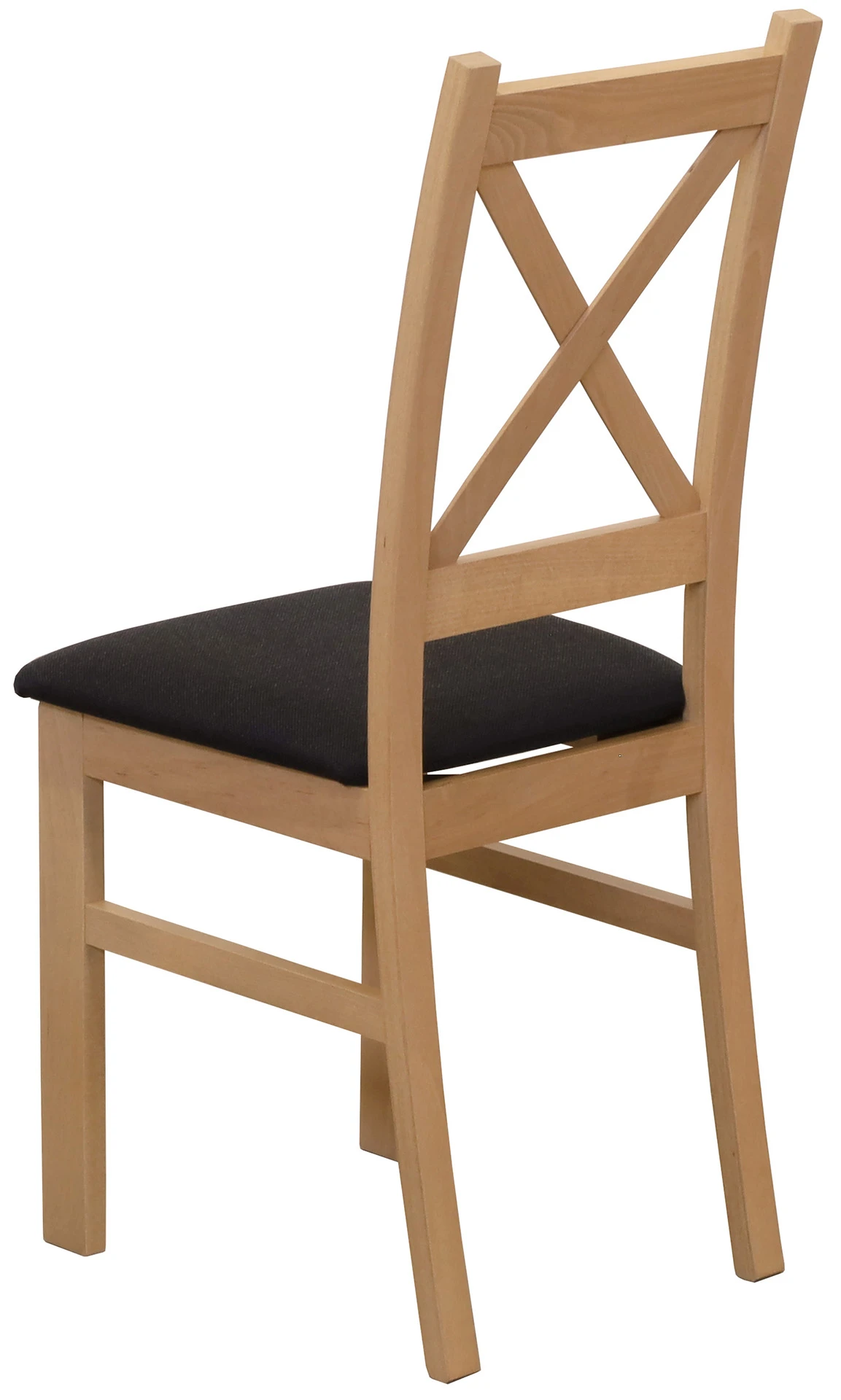 Set 2x gepolsterter Kreuzstuhl für das Esszimmer Eiche Artisan/Schwarz