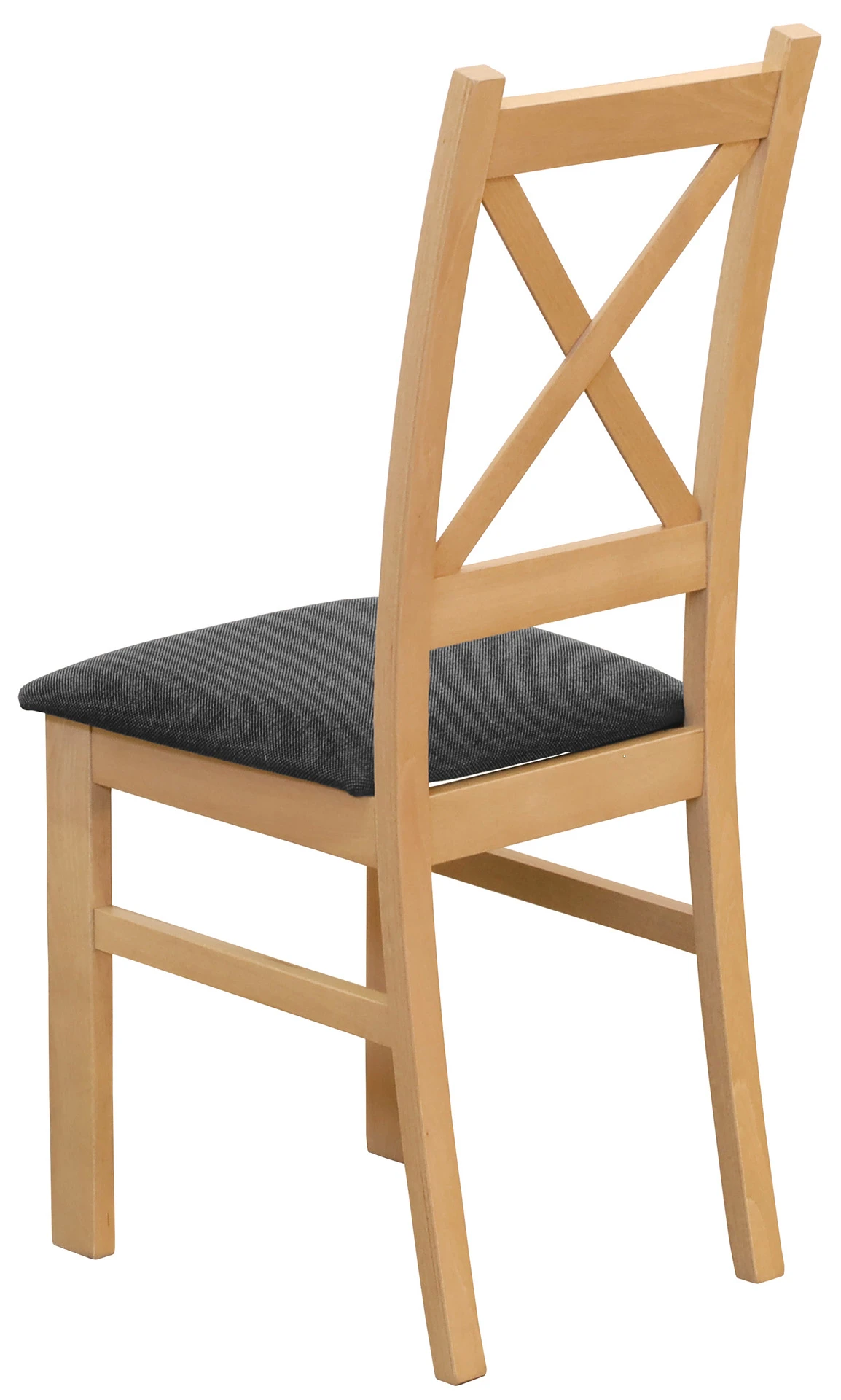 Set 2x gepolsterter Kreuzstuhl für das Esszimmer Eiche Artisan/Grafit