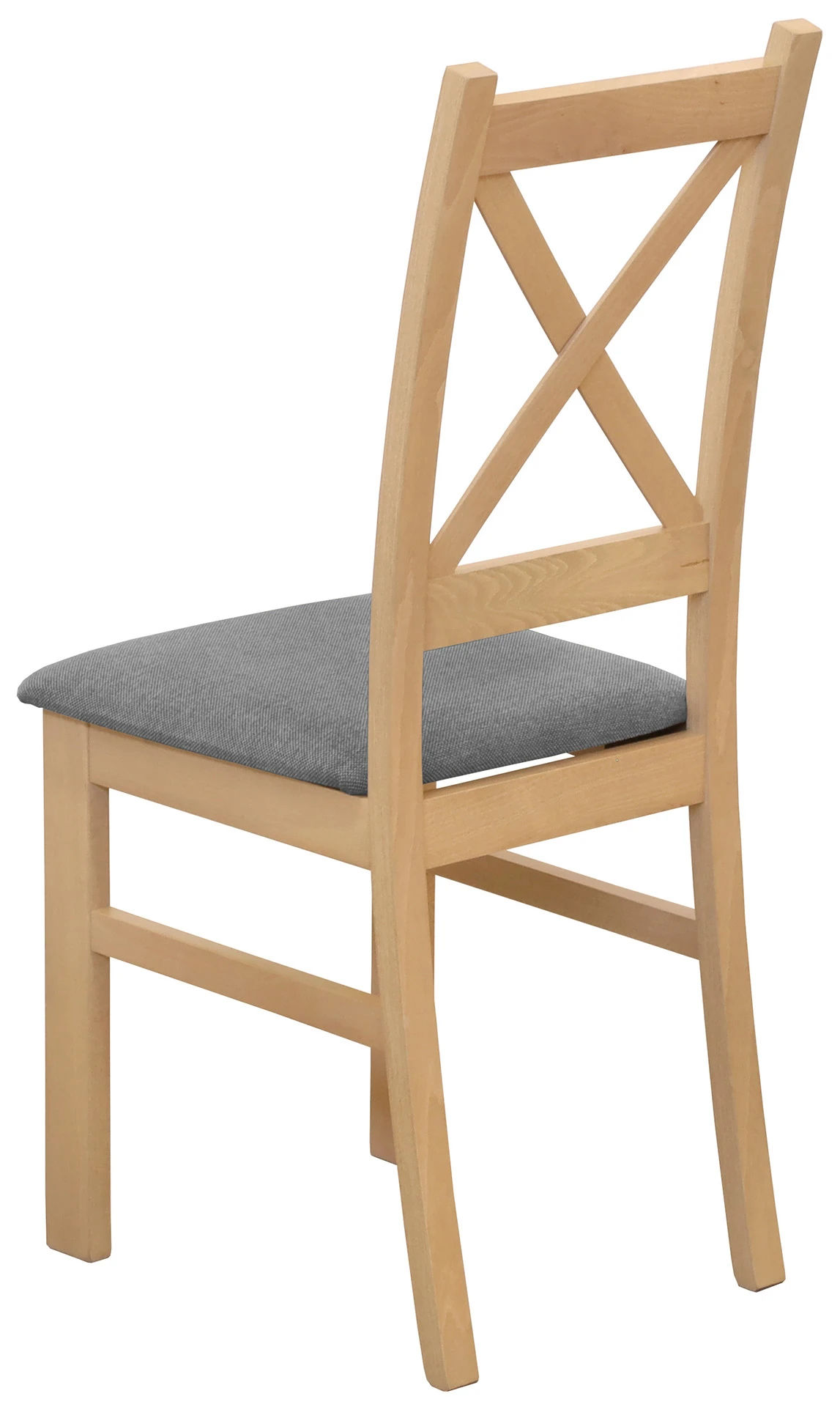 Set 2x gepolsterter Kreuzstuhl für das Esszimmer Eiche Artisan/Grau