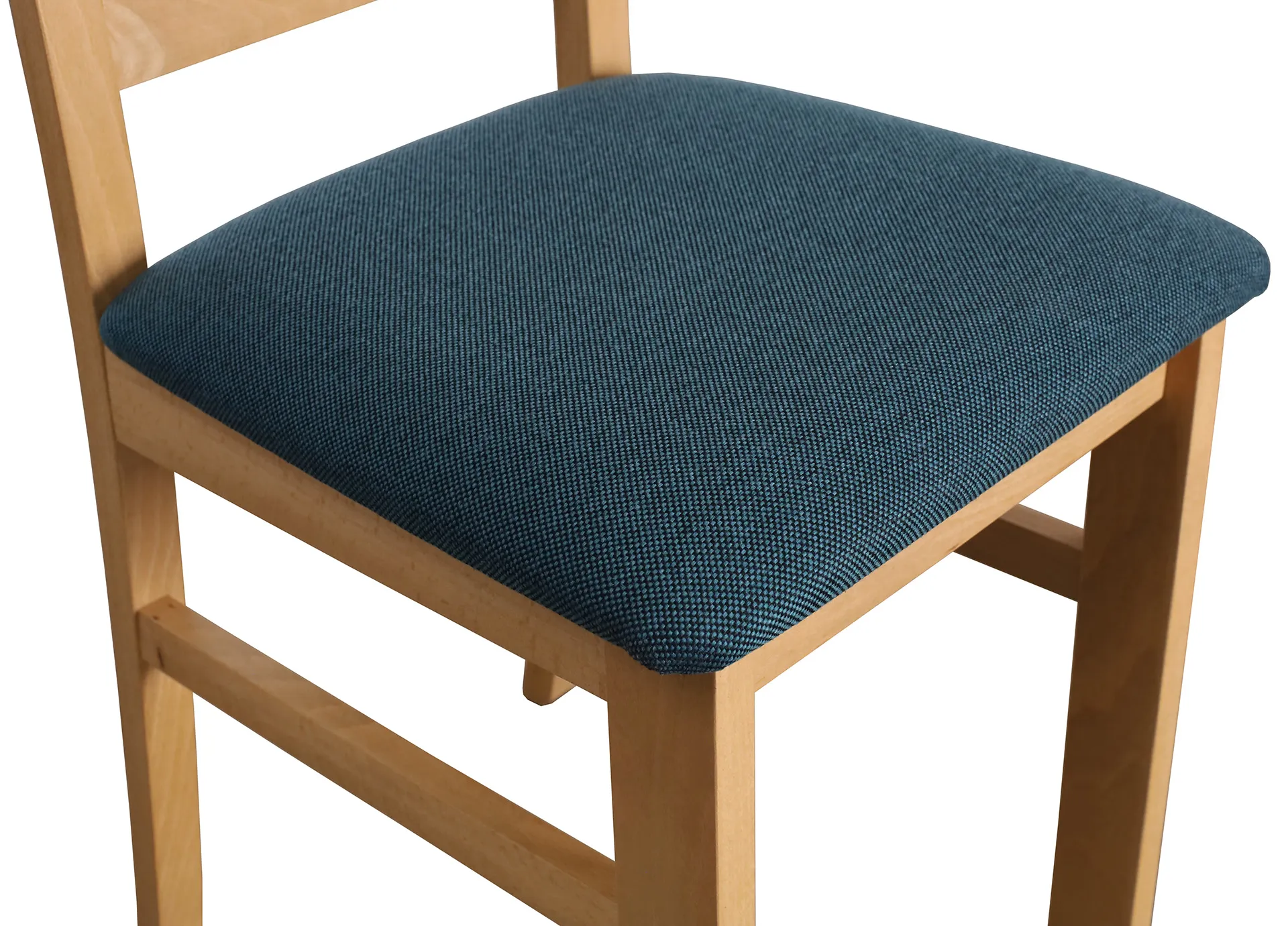 Set 2x gepolsterter Kreuzstuhl für das Esszimmer Eiche Artisan/Türkis