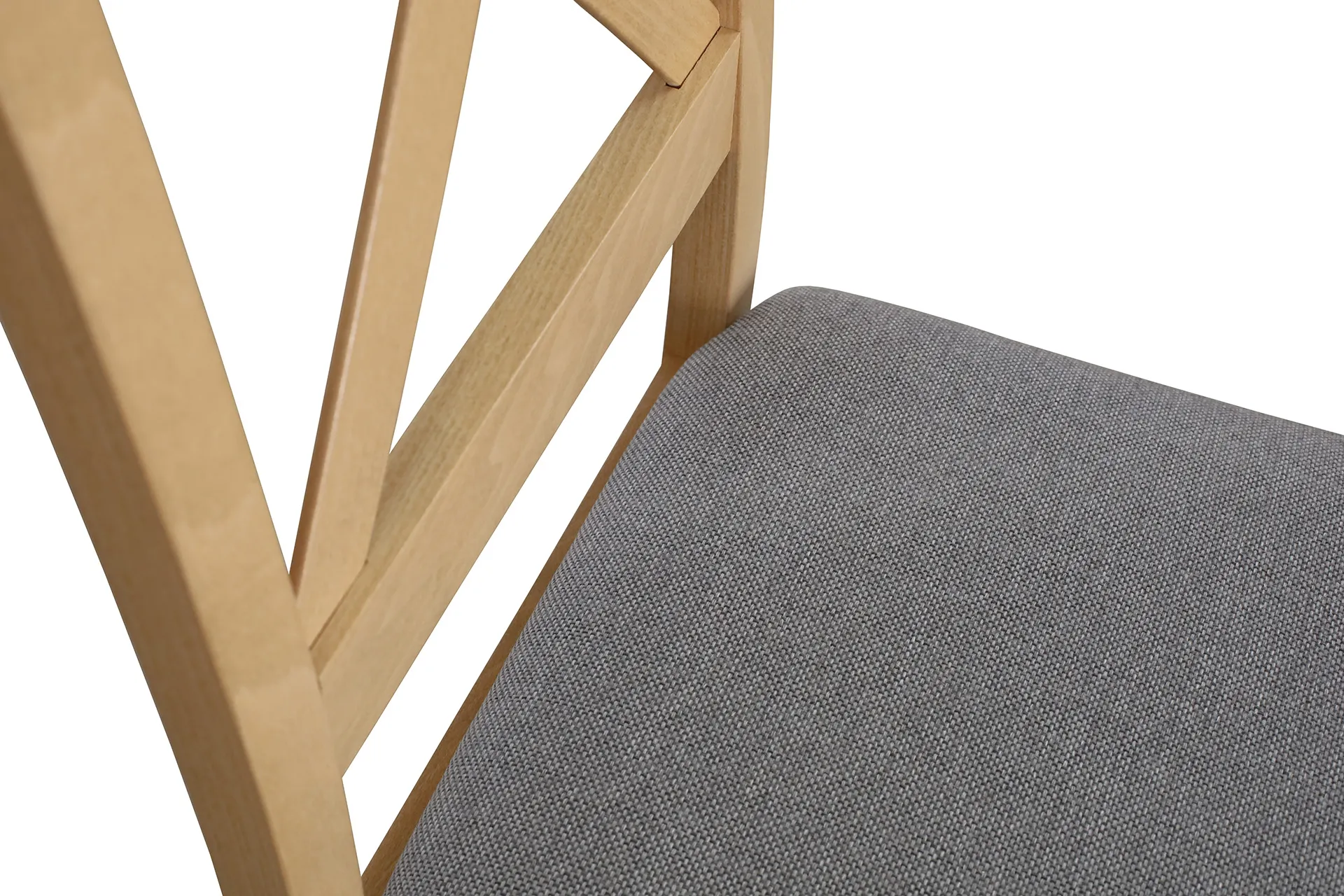 Set 4x gepolsterter Kreuzstuhl für das Esszimmer Eiche Artisan/Grau