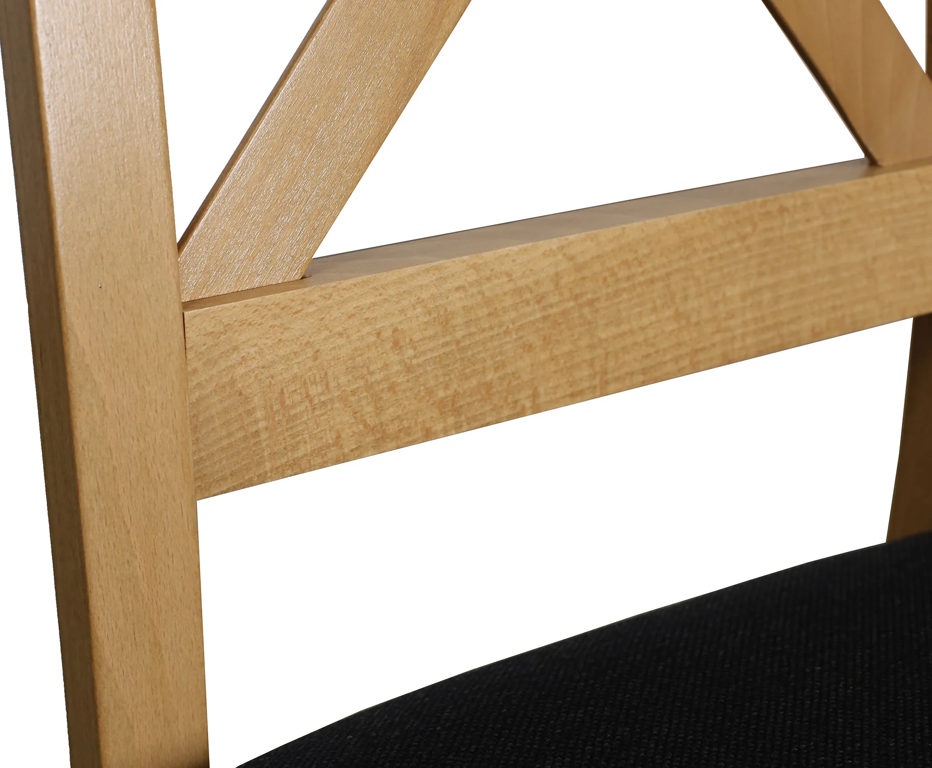 Set 6x gepolsterter Kreuzstuhl für das Esszimmer Eiche Artisan/Schwarz