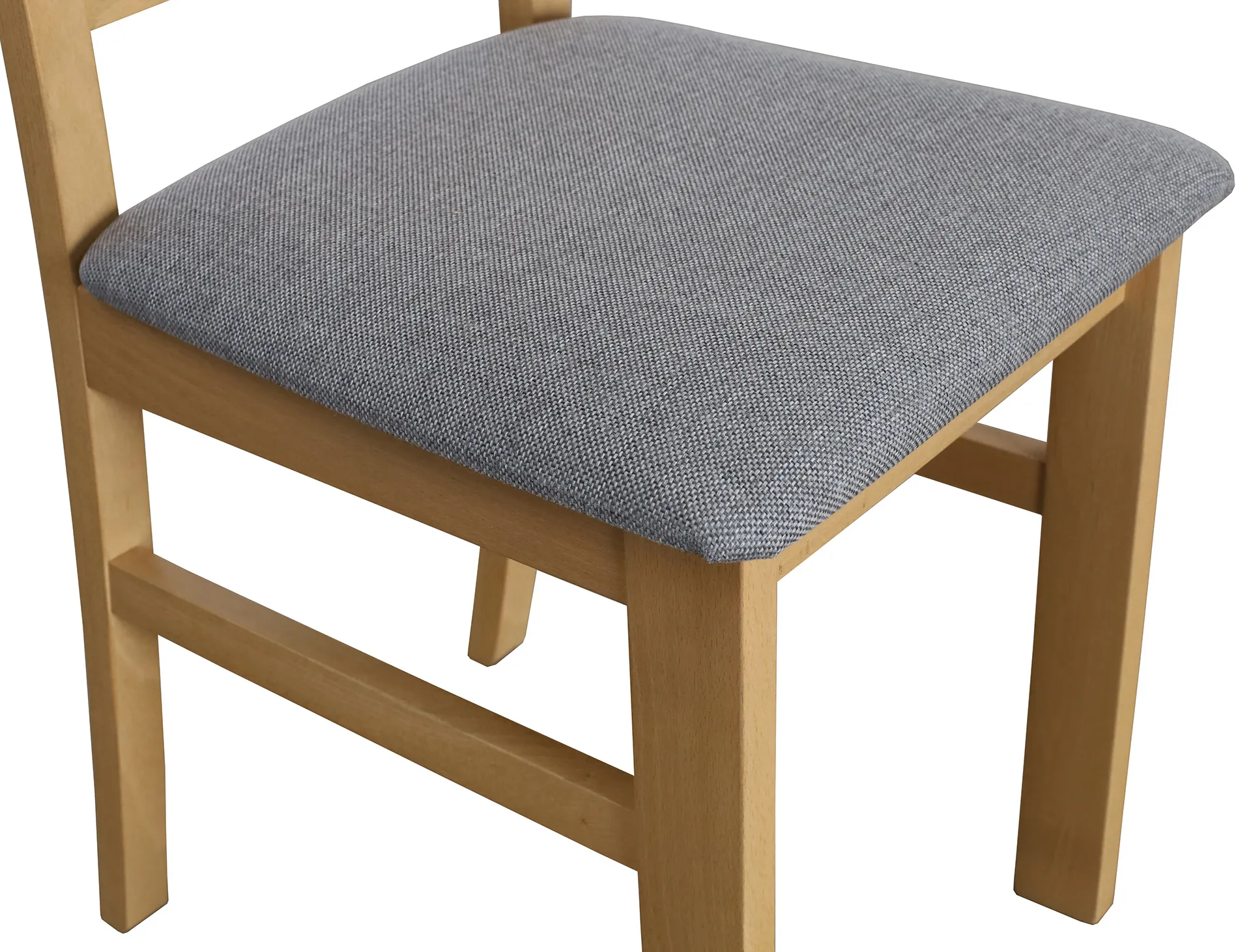 Set 6x gepolsterter Kreuzstuhl für das Esszimmer Eiche Artisan/Grau