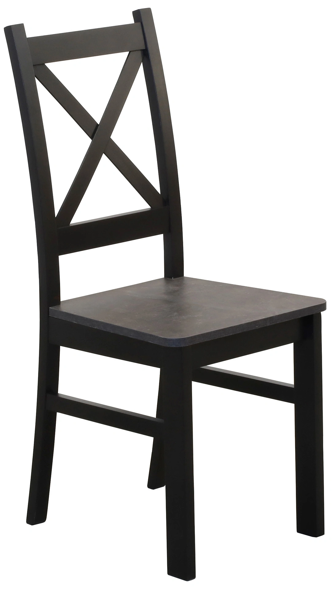 Tisch-Set 150/190x80 mit 6 Stühlen M003-6 Schwarz/Beton