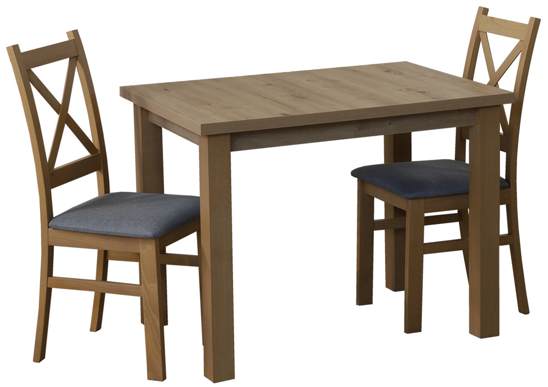 Tisch-Set 100x70 mit 2 Stühlen M007-2 Eiche Artisan