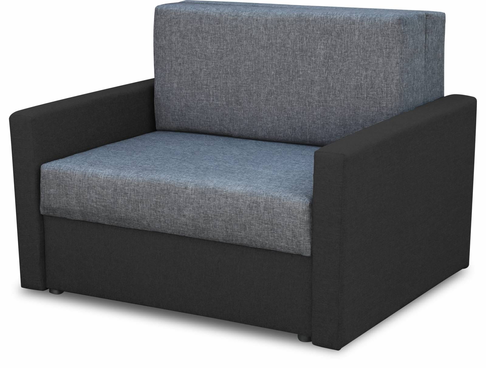 Schlafsessel mit Bettkasten Tedi 1 Schwarz/Grau